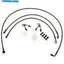 Hoses La Choppersミッドナイト編組ブレーキラインキット - ソフトアブス| LA-8150B16M LA Choppers Midnight Braided Brake Line Kit - Softail ABS | LA-8150B16M