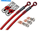 Hoses ホンダCBR250R 2011-2013スチール編組フロントおよびリアブレーキライントランスレッド HONDA CBR250R 2011-2013 STEEL BRAIDED FRONT AND REAR BRAKE LINES TRANS RED