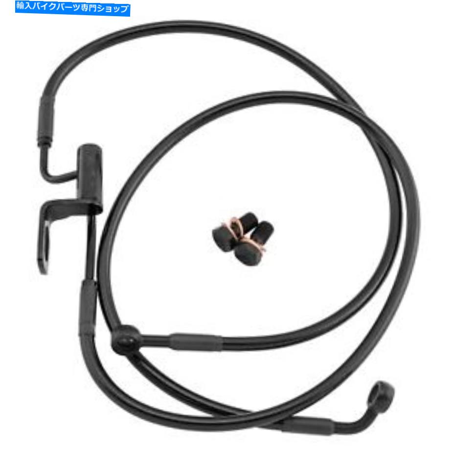 Hoses グッドリッジソフトアイルリアブレーキラインブラックステンレスハーレーフォワードコントロール..