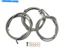 Hoses La Choppersステンレススチールブレーキラインキット-18-20in。 APEハンガー-LA -8052B19 LA Choppers Stainless Steel Brake Line Kit - 18-20in. Ape Hangers - LA-8052B19