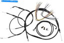 Hoses 8インチの類人猿ハンガー07-15 XLのためのバーリーブランドケーブル/ブレーキラインキットブラック Burly Brand Cable/Brak...