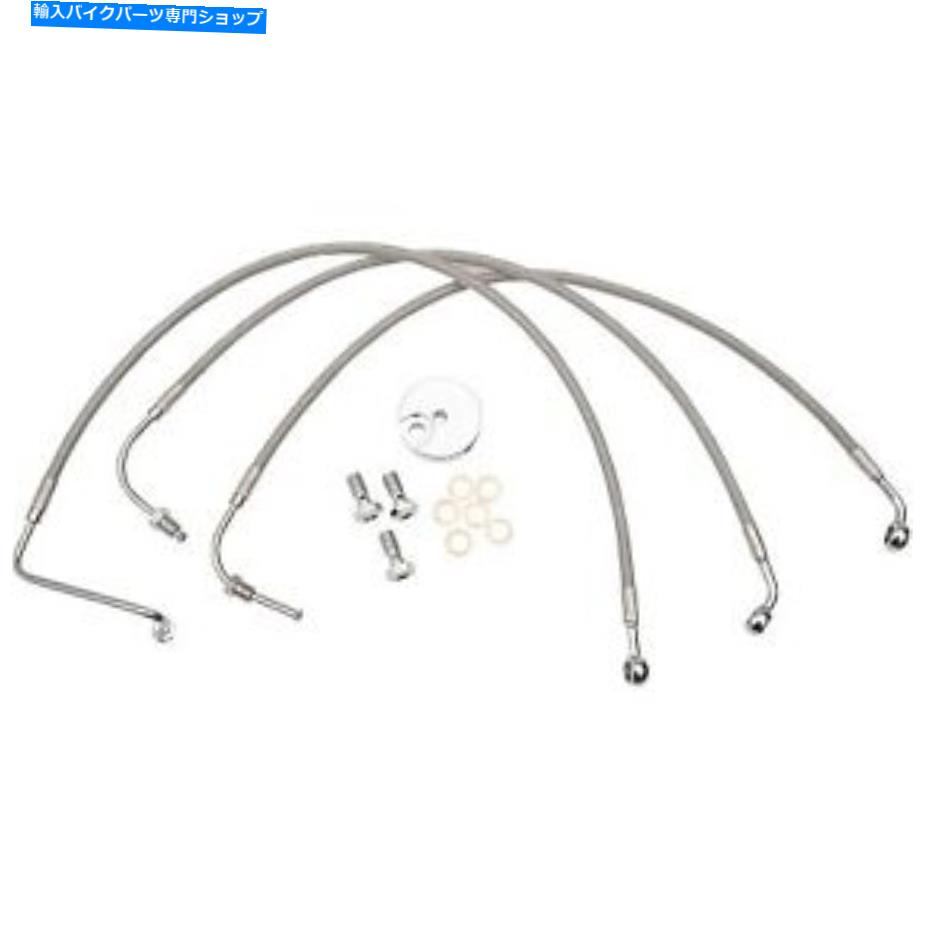Hoses LAチョッパーズ-LA -8006B16-ステンレススチールブレーキラインキットハーレーダビッドソンロードG LA Choppers - LA-8006B16 - Stainless Steel Brake Line Kit Harley-Davidson Road G
