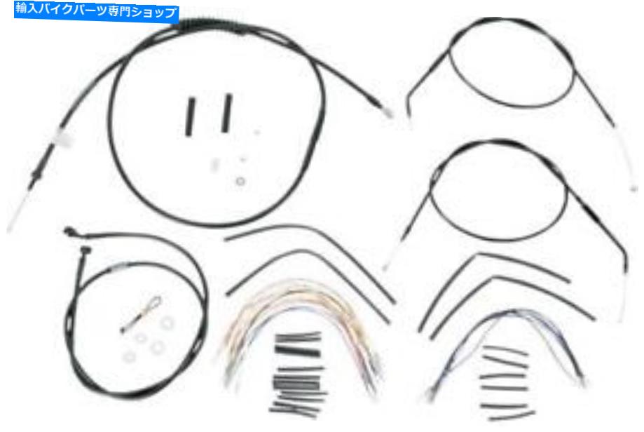 Hoses 14インチの類人猿ハンガー＃B30-1000ハーレーデビッドソンのバーリーケーブル/ブレーキラインキット Burly Cable/Brake Line Kit for 14