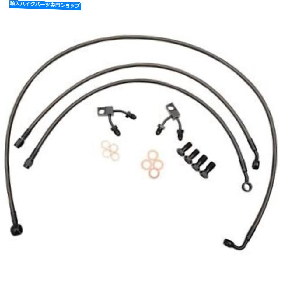 Hoses La Choppers Midnight Brake Lines -Softail ABS LA -8150B13M LA Choppers Midnight Brake Lines - Softail ABS LA-8150B13M