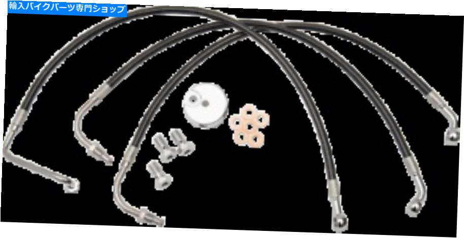 Hoses LAチョッパーズブラックブレーキラインバースワップキットLA-8006B13B MADEIN IN USA LA Choppers Black Brake Line Bar Swap Kit LA-8006B13B Made in USA(2)
