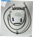 Hoses + 6 "拡張クロスカントリーブレーキラインキットステンレス鋼3ライン2010-2017 + 6" EXTENDED CROSS COUNTRY BRAKE LINE KIT STAINLESS STEEL 3 LINES 2010-2017