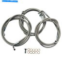 Hoses LAチョッパーズLA-8052B13ステンレス鋼ブレーキラインキット LA CHOPPERS LA-8052B13 Stainless Steel Brake Line Kit(2)