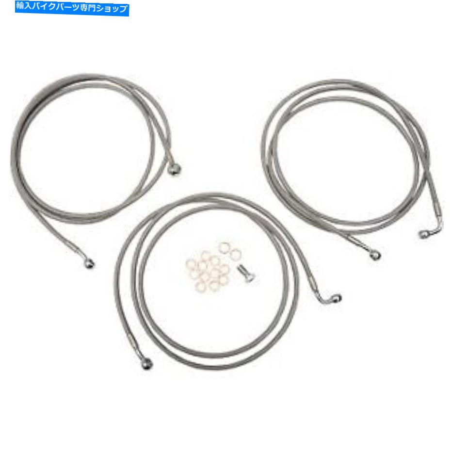 Hoses LAチョッパーズLA-8052B19ステンレス鋼ブレーキラインキット LA CHOPPERS LA-8052B19 Stainless Steel Brake Line Kit