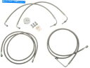 Hoses La Choppers La Choppers LA-8051B19ステンレススチールブレーキラインキット1741-3945 LA Choppers LA Choppers LA-8051B19 Stainless Steel Brake Line Kits 1741-3945