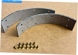 Brake Shoes 41848-38ハーレーリアブレーキシューズライニングWリベット1938-57ナックルパンフラットBT＃555 41848-38 Harley Rear Brake Shoe Lining W Rivets 1938-57 Knuckle Pan Flat BT #555