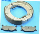 Brake Shoes ヤマハXVS650A V-STAR 650クラシックフロントブレーキパッド＆リアシューズ1998-2010をフィット Fit Yamaha XVS650A V-Star 650 Classic Front Brake Pads & Rear Shoes 1998-2010