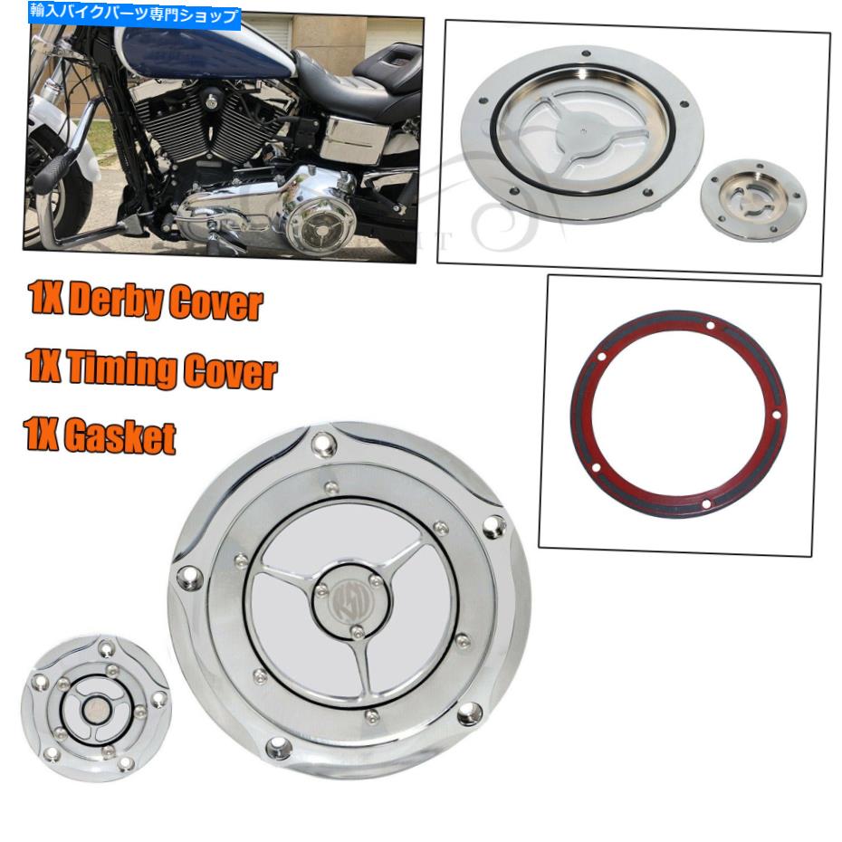 Engine Covers 米国CNCカットダービータイミングタイマーカバーハーレーファットボーイヘリテージソフトアイルロードキング US CNC Cut Derby Timing Timer Cover For Harley Fatboy Heritage Softail Road King