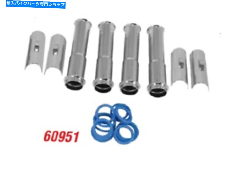 Engine Covers 99-17のクロムプッシュロッドチューブカバーキットハーレーツインカム60951 Chrome Pushrod Tube Cover Kit For 99-17 Harley Twin Cam 60951