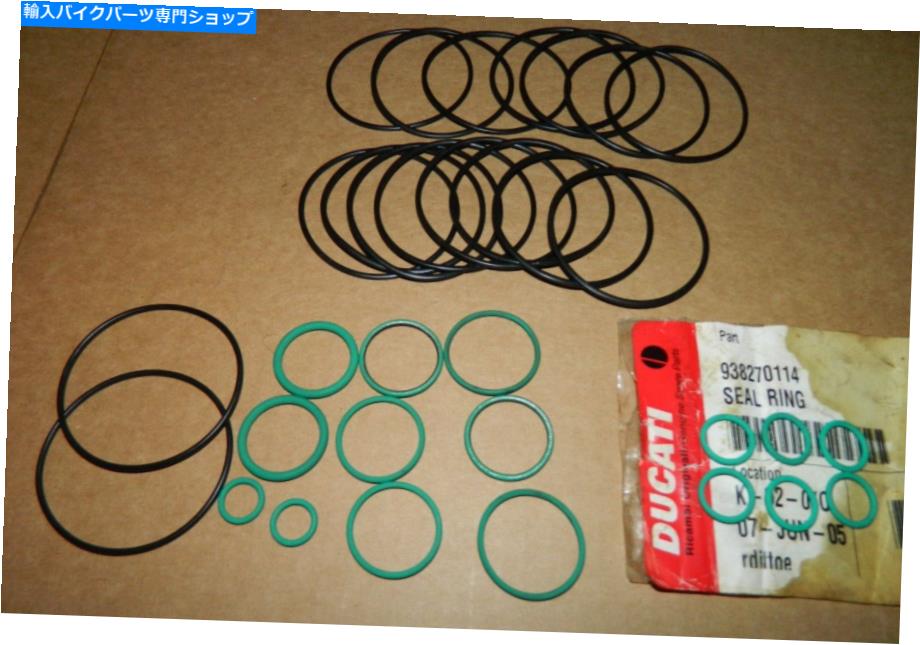 Engine Gaskets 多くのドゥカティエンジンOリングガスケットスーパースポーツスーパーバイクモンスターNOS 938270114 Lot of Ducati Engine O-Ring Gaskets Supersport Superbike Monster NOS 938270114