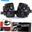 Switches ブラック1 ''ハンドルバーライトコントロールスイッチDyna V-Rodソフトアイル用ハーネスキット Black 1'' Handle Bar Light Control Switches Harness Kit For Dyna V-ROD Softail
