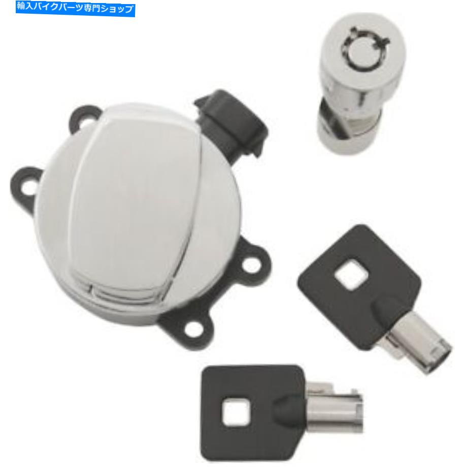Switches フォークロッククローム付きイグニッションスイッチをドラッグスペシャルティーズサイドヒンジスイッチ＃1076586 Drag Specialties Side Hinge Ignition Switch with Fork Lock Chrome #1076586