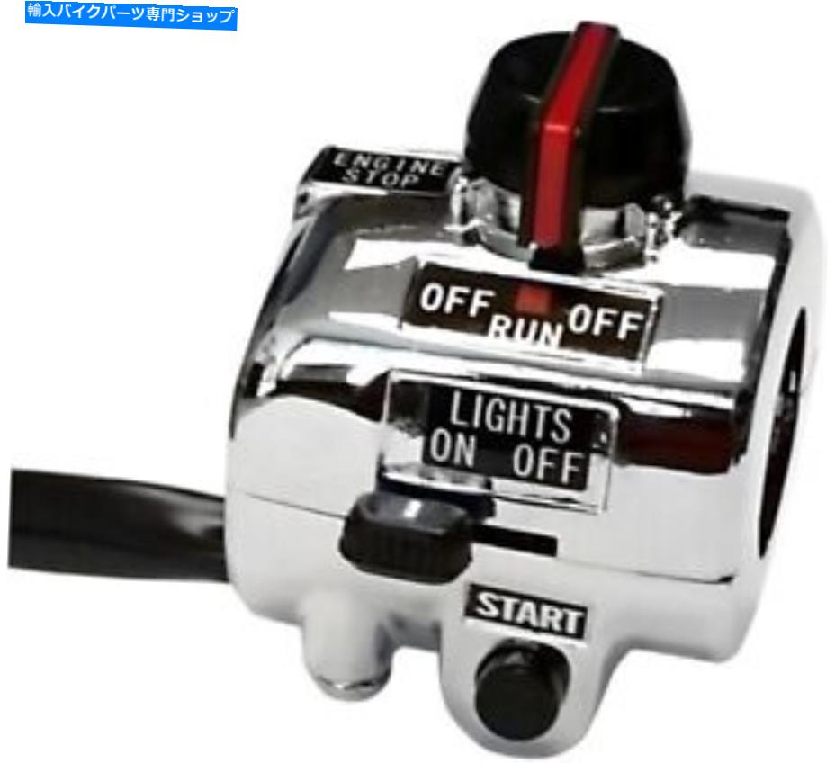 Switches K＆Sヴィンテージスタイルの実行/ライト/スイッチクロムを開始 K&S Vintage Style Run/Lights/Start Switch Chrome