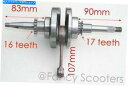 CrankshaftsSwitches 中国のクランクシャフト-GY650cc -ATVS GO KARTSスクーター Chinese Crank Shaft - GY6 50cc - ATVs Go Karts Scooters(2)