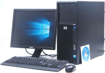 中古デスクトップパソコン HP Z200 Workstation■17液晶セット(ヒューレット・パッカード Windows10(MRR)付 Corei5 グラボ ビデオカード)【中古】【中古パソコン/中古PC】