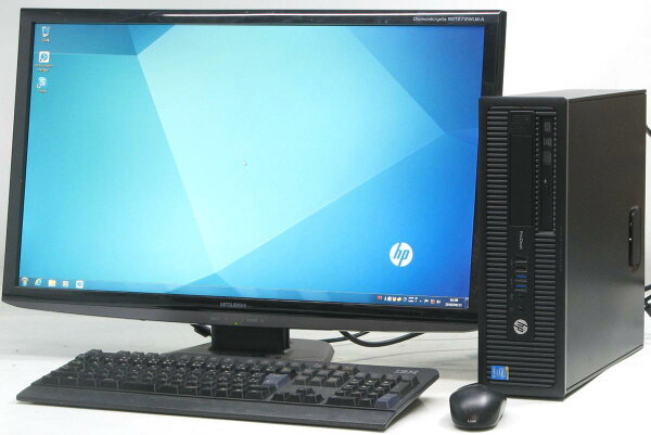 中古パソコンデスクトップWindows7HPPRODESK600G1SFF457027インチ27型液晶モニター(ヒューレットパッ
