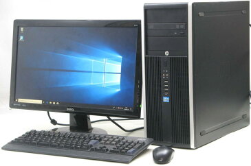 中古デスクトップパソコン HP Compaq 8300Elite CMT-3770■22液晶セット(ヒューレット・パッカード Windows10 Corei7 グラボ ビデオカード DVDスーパーマルチドライブ)【中古】【中古パソコン/中古PC】