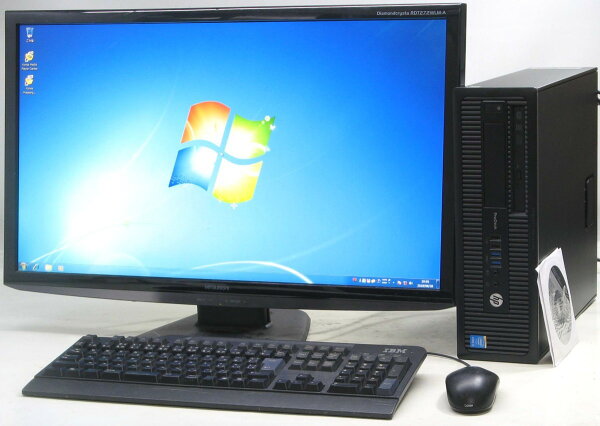 中古パソコンデスクトップWindows7HPPRODESK600G1SFF457027インチ27型液晶モニター(ヒューレットパッ