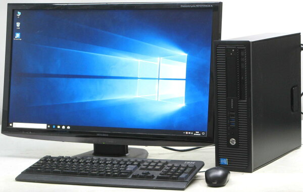 中古パソコンデスクトップWindows10HPEliteDesk800G1-4590SFF27インチ27型液晶モニター(ヒューレ