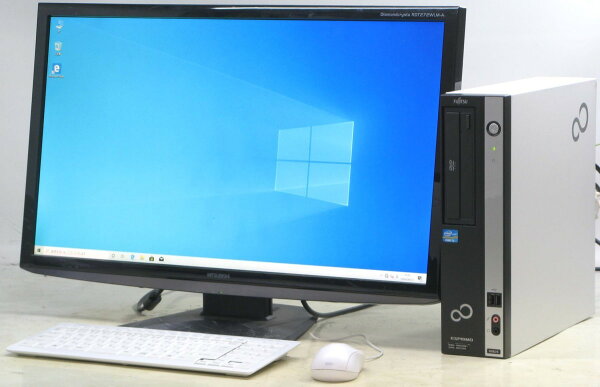 初期設定済みすぐ使える 中古パソコンデスクトップ27型27インチ液晶モニターセット富士通ESPRIMOD582/EFMVDJ3