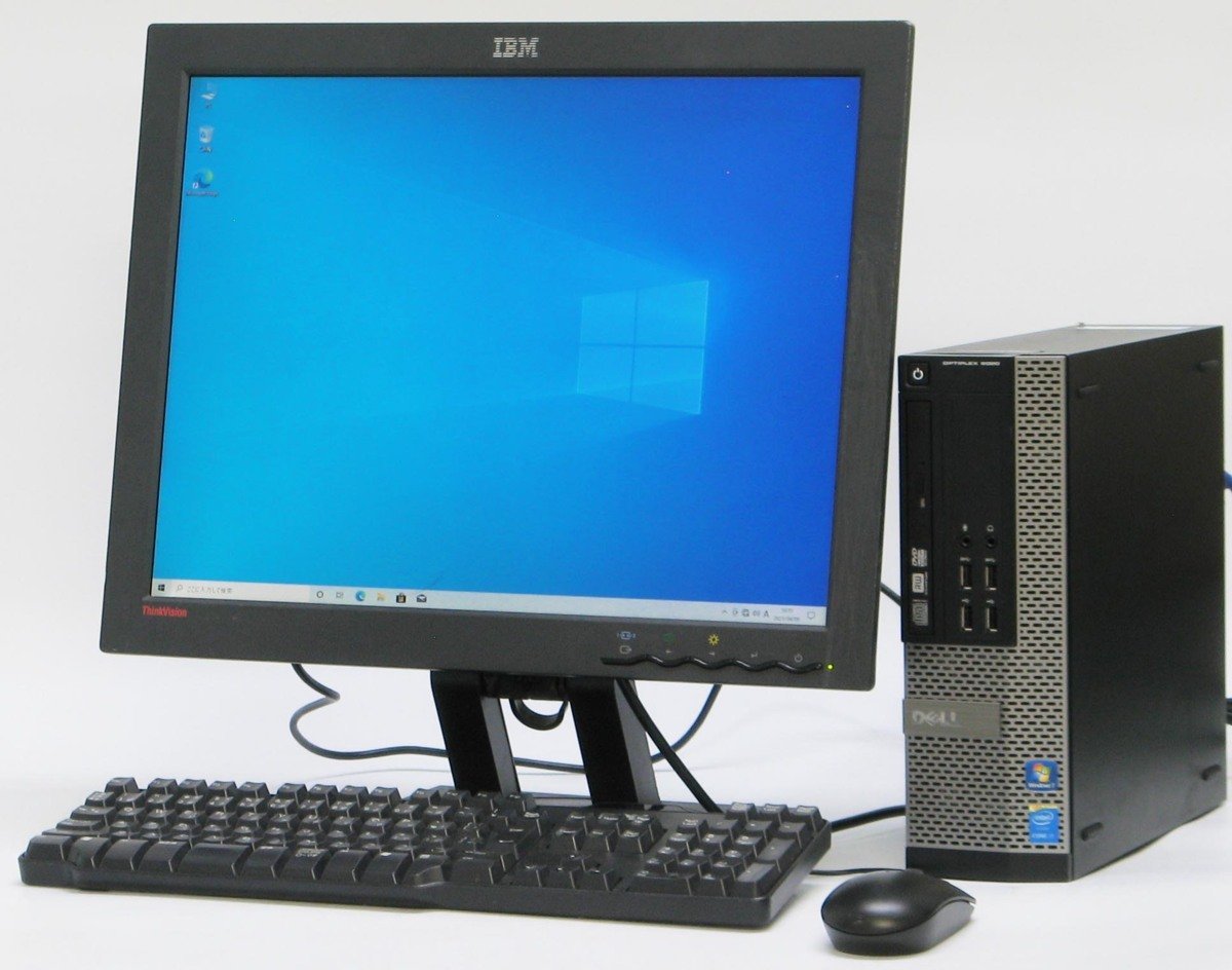 中古 デスクトップ パソコン DELL Optiplex 9020-4160SF Corei3 メモリ 4GB HDD 500GB 20液晶セット Windows10 【中古パソコン】【中古】 1