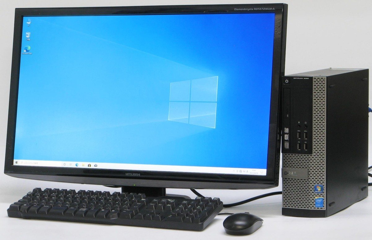 中古 デスクトップ パソコン DELL Optiplex 9020-4160SF Corei3 メモリ 4GB HDD 500GB 27液晶セット Windows10 