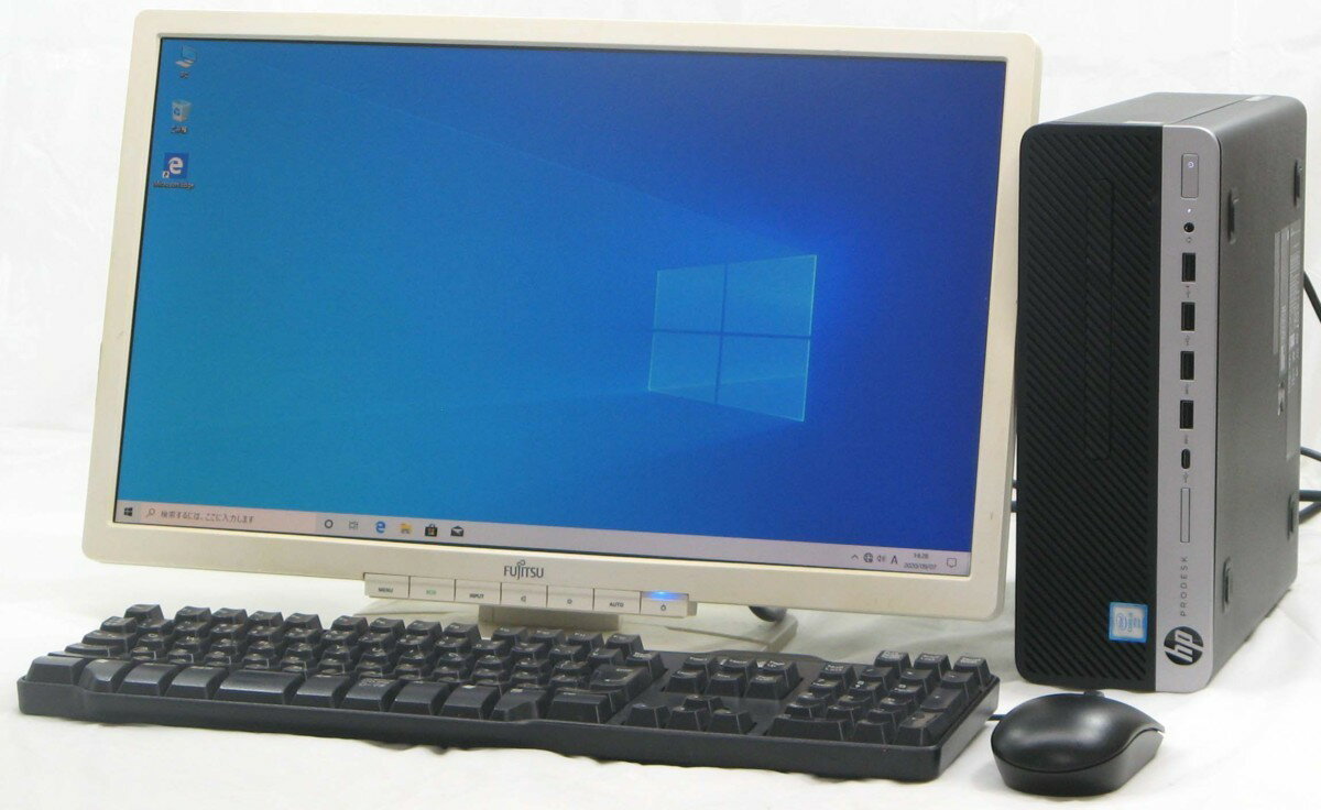  デスクトップ パソコン 中古 PC エイチピー プロディスク HP Prodesk 600 G3 SFF-6500 20インチ ワイド 20型 W 液晶 モニター セット Core i5 グラフィックボード GeForce GT710 マルチディスプレイ 最大4画面対応 