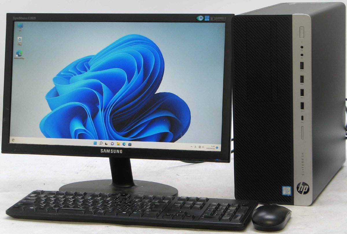 中古 デスクトップ パソコン HP EliteDesk 800 G4 TWR-8700 Core i7 第8世代 SSD+HDD メモリ16GB Radeon R7 430 20インチワイド 液晶セット Windows 11 【中古パソコン】【中古】