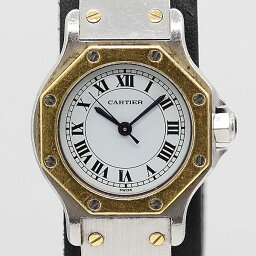 デッドストック級 BKT 稼働 良品 国際永久保証書付 カルティエ サントスオクタゴン AT YG×SS レディース腕時計 OGH 10015ABC0004510