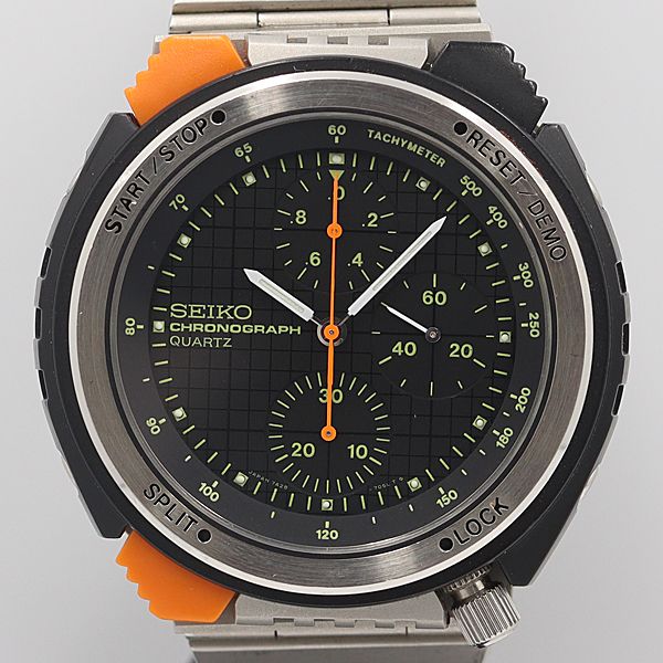 デッドストック級 セイコー スピードマスター クロノグラフ 7A28-7050 QZ 黒文字盤 ANT メンズ腕時計 OGH 10473ABC2577300