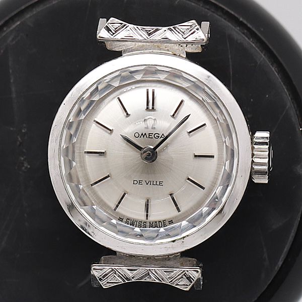 デッドストック級 稼働 良品 手巻き オメガ デビル トップのみ シルバー文字盤 レディース腕時計 KOR 1589ABC5285100