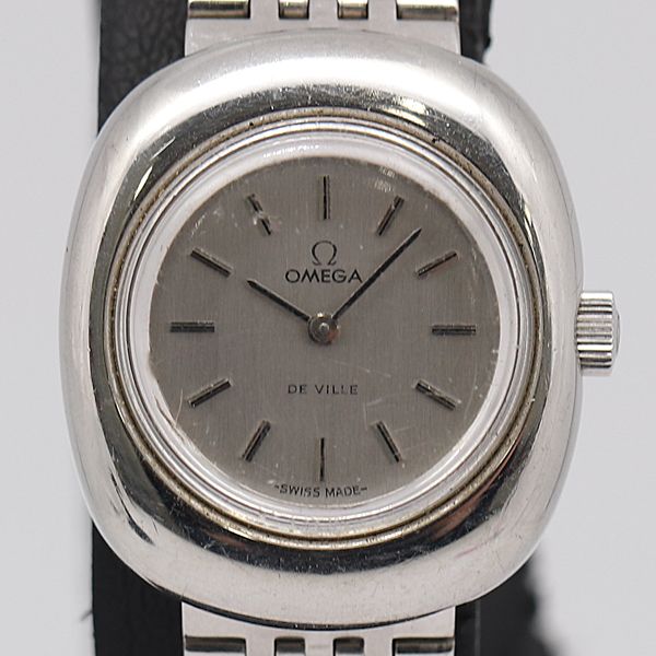 デッドストック級 稼働 良品 手巻き オメガ ジュネーブ シルバー文字盤 レディース腕時計 KOR 1636ABC0550100