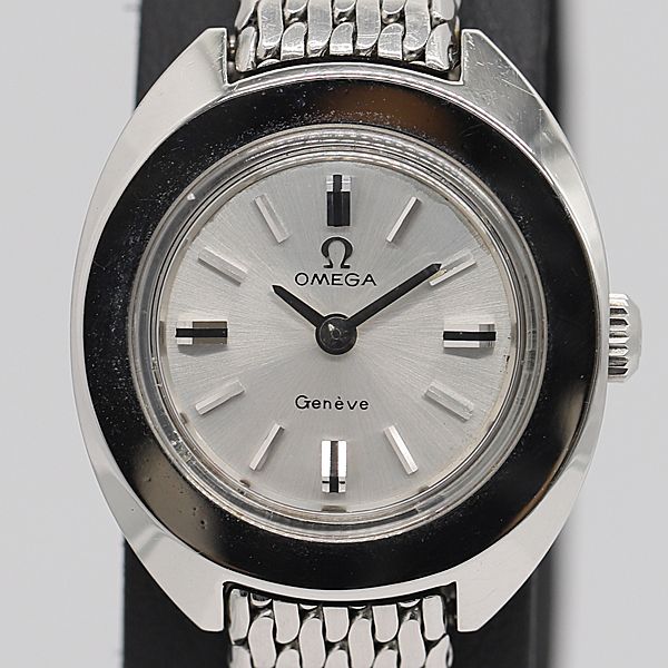 デッドストック級 稼働 良品 オメガ ジュネーブ 銀文字盤 手巻 レディース腕時計 NSY11080ABC 0034100 3RKT