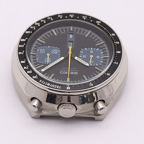 デッドストック級 セイコー AT/自動巻 6138-0040 黒文字盤 クロノ デイデイト トップのみ メンズ腕時計 794ABC5679210KYM