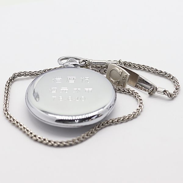 デッドストック級 稼働 良品 オメガ 手巻き 121.1740 ジュネーブ スモセコ ラウンド 白文字盤 懐中時計 STU 1218ABC0347200