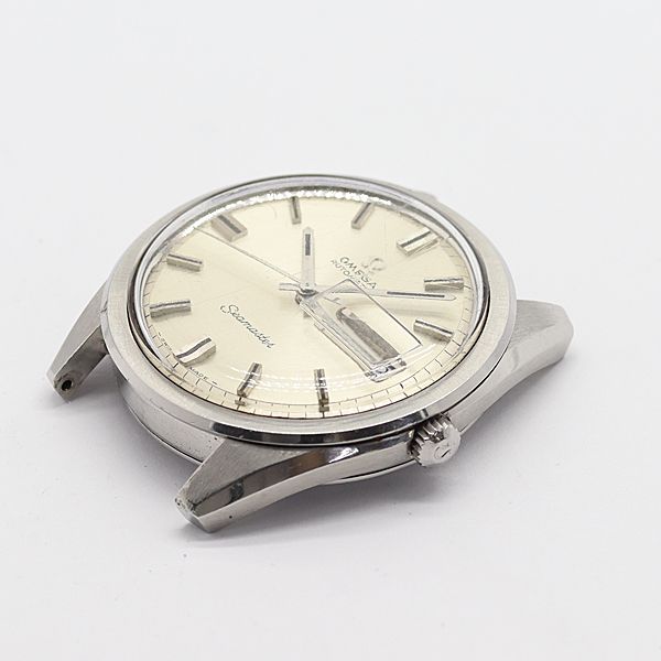 デッドストック級 稼働 オメガ AT/自動巻 シーマスター デイデイト シルバー文字盤 トップのみ メンズ腕時計 STU 1222ABC0583700