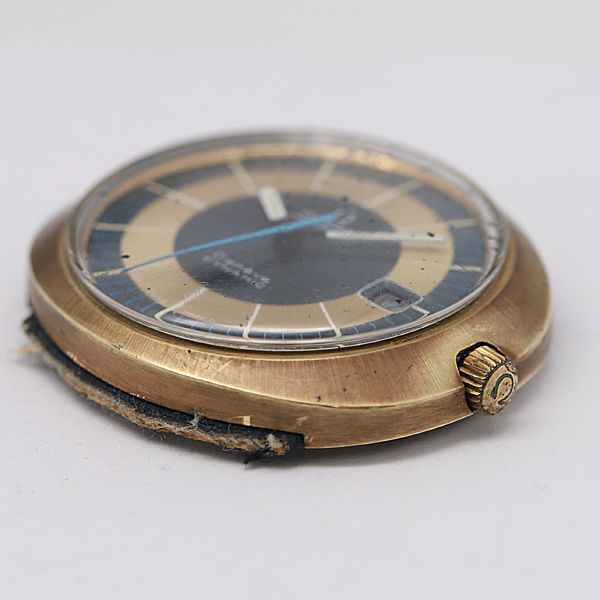 デッドストック級 稼働 AT オメガ ジュネーブ デイト トップのみ ゴールド文字盤 メンズ腕時計 KOR 1516ABC0134400