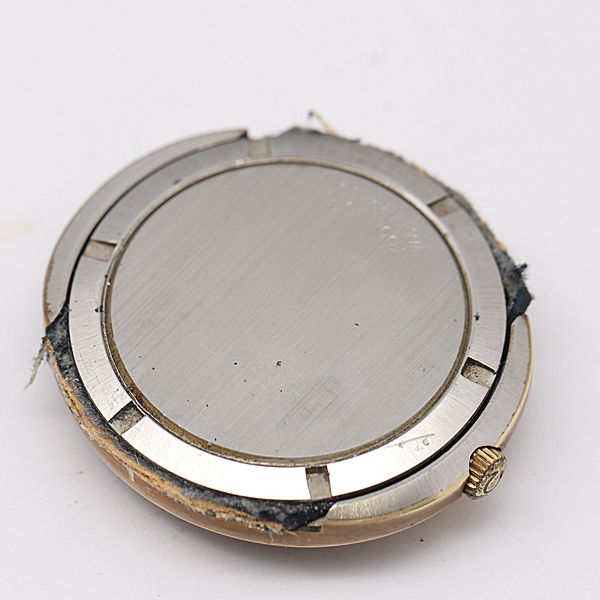 デッドストック級 稼働 AT オメガ ジュネーブ デイト トップのみ ゴールド文字盤 メンズ腕時計 KOR 1516ABC0134400