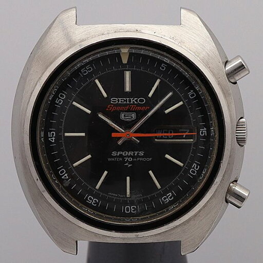 デッドストック級 稼働 セイコー AT 7017-6010 セイコー5スポーツ 黒文字盤 スピードタイマー トップのみ メンズ腕時計 418ABC5285100KYM デッドストック級 稼働 セイコー AT 7017-6010 セイコー5スポーツ 黒文字盤 スピードタイマー トップのみ メンズ腕時計 418ABC5285100KYM