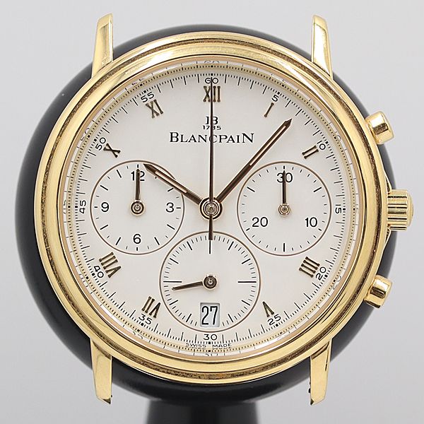ブランパン デッドストック級 稼働 美品 ブランパン クロノ 白文字盤 トップのみ AT メンズ腕時計 OGH 188ABC0205950