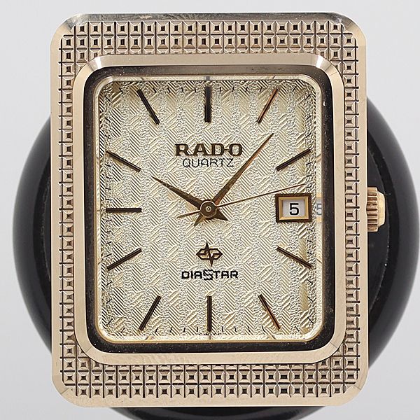 ラドー デッドストック級 ラドー ダイアスター デイト ゴールド文字盤 QZ トップのみ メンズ腕時計 OGH 305ABC0224000
