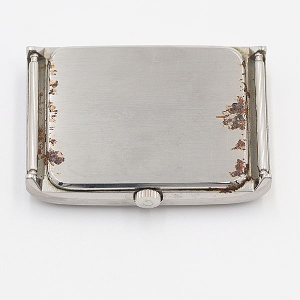 デッドストック級 オメガ ジュネーブ スクエア ネイビー文字盤 アンティーク 手巻 純正尾錠付 トップのみ メンズ腕時計 OGH 23ABC5725000