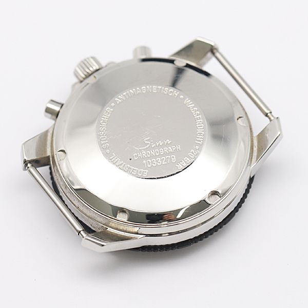 デッドストック級 稼働 良品 AT SINN クロノグラフ デイデイト 黒文字盤 トップのみ メンズ腕時計 KOR 5745ABC0594900