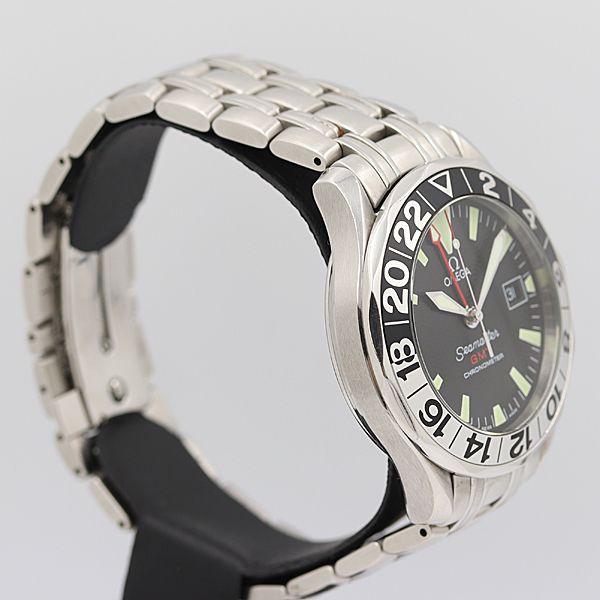 デッドストック級 稼働 良品 オメガ シーマスター300 GMT 2534.50 50周年記念 黒 AT デイト メンズ腕時計 NSY12536 ABC0040920 6JWT