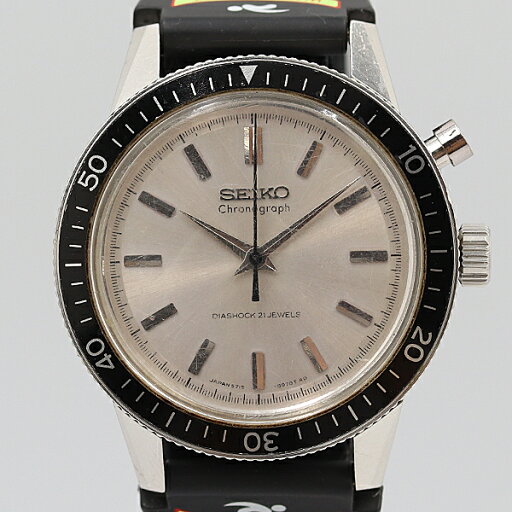 デッドストック級 稼働 セイコー モノプッシャークロノ 5719-8980 銀文字盤 手巻 ヴィンテージ メンズ腕時計 NSY13864ABC 0073700 10BJT