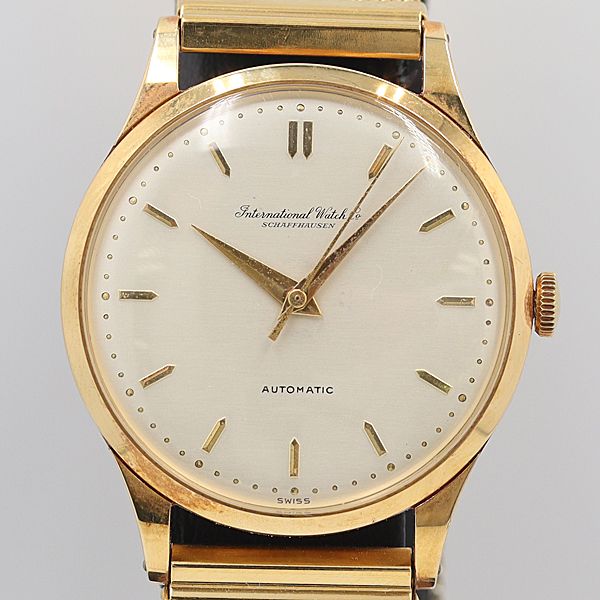 デッドストック級 稼働 良品 IWC シャフハウゼン 18K/750/YG AT/自動巻 シルバー文字盤 メンズ腕時計 OGH 2836ABC0695310のサムネイル